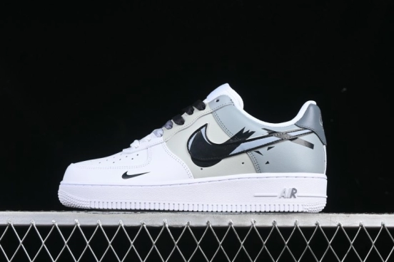 Nike Air Force 1 '07 Low Hand-Painted Broken Hook Casual Sneakers - CV2288-011