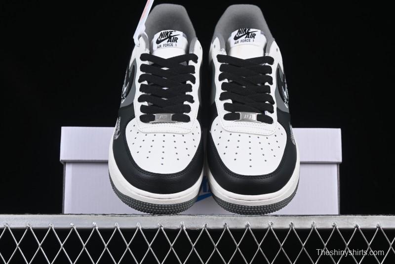 Nike Air Force 1 MVP "Rock Plan" Custom Edition - Black & White