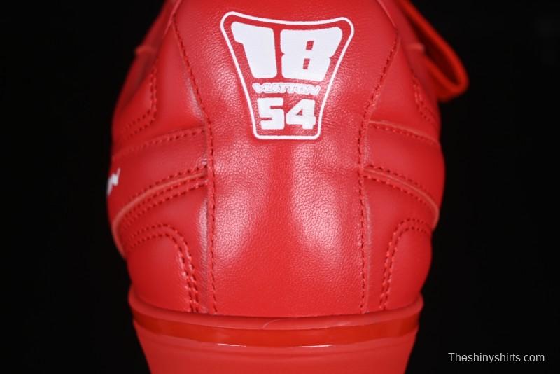 Louis Vuitton Footprint Soccer Low-Top Lifestyle Sneakers Round Toe Lace-Up Casual Shoes Red - AJF6