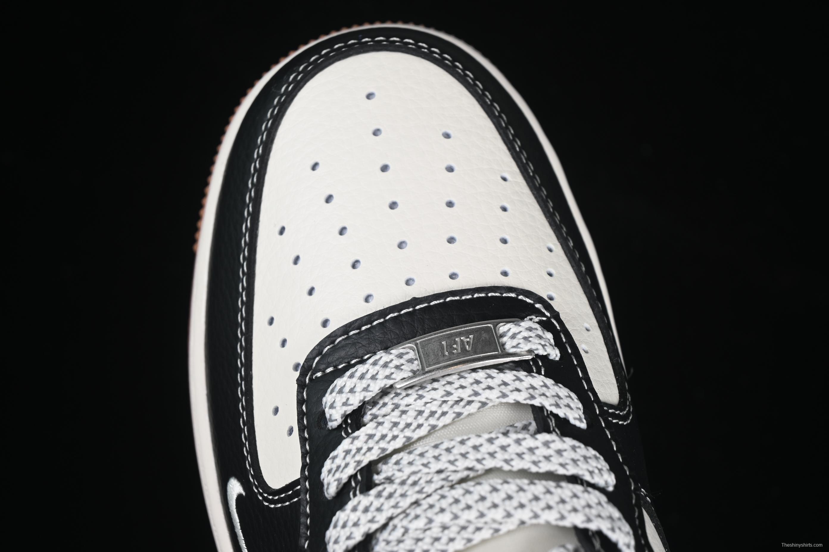 Nike Air Force 1'07 Low The North Face Collaboration Black Lychee Pattern Gum Sole Casual Sneakers - XZ6188-114