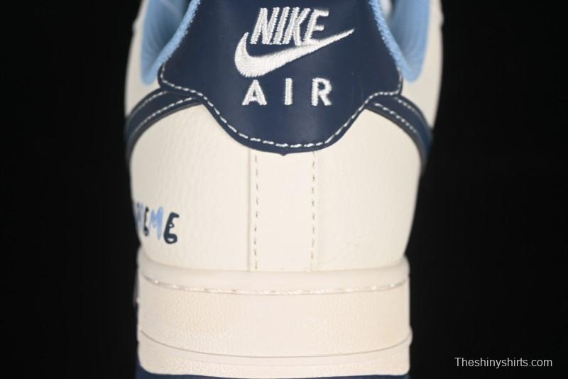 Nike Air Force 1 '07 Low Supreme Collaboration Dual-Tone Blue Label Casual Sneakers - XS1958-565