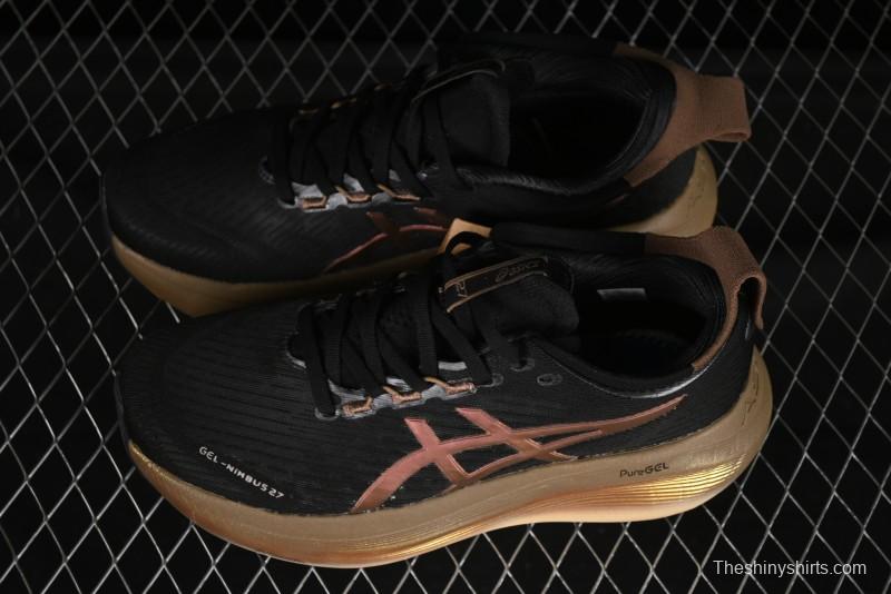 Asics Gel-Nimbus 27 Retro Breathable Casual Shoes Cushioned Durable Running Shoes for Men - 1011C095-001
