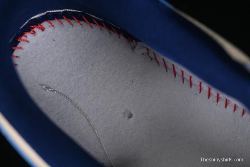 Nike Air Force 1'07 Low Casual Sneakers with Blue Line Ghost Face Design - DF0188-053