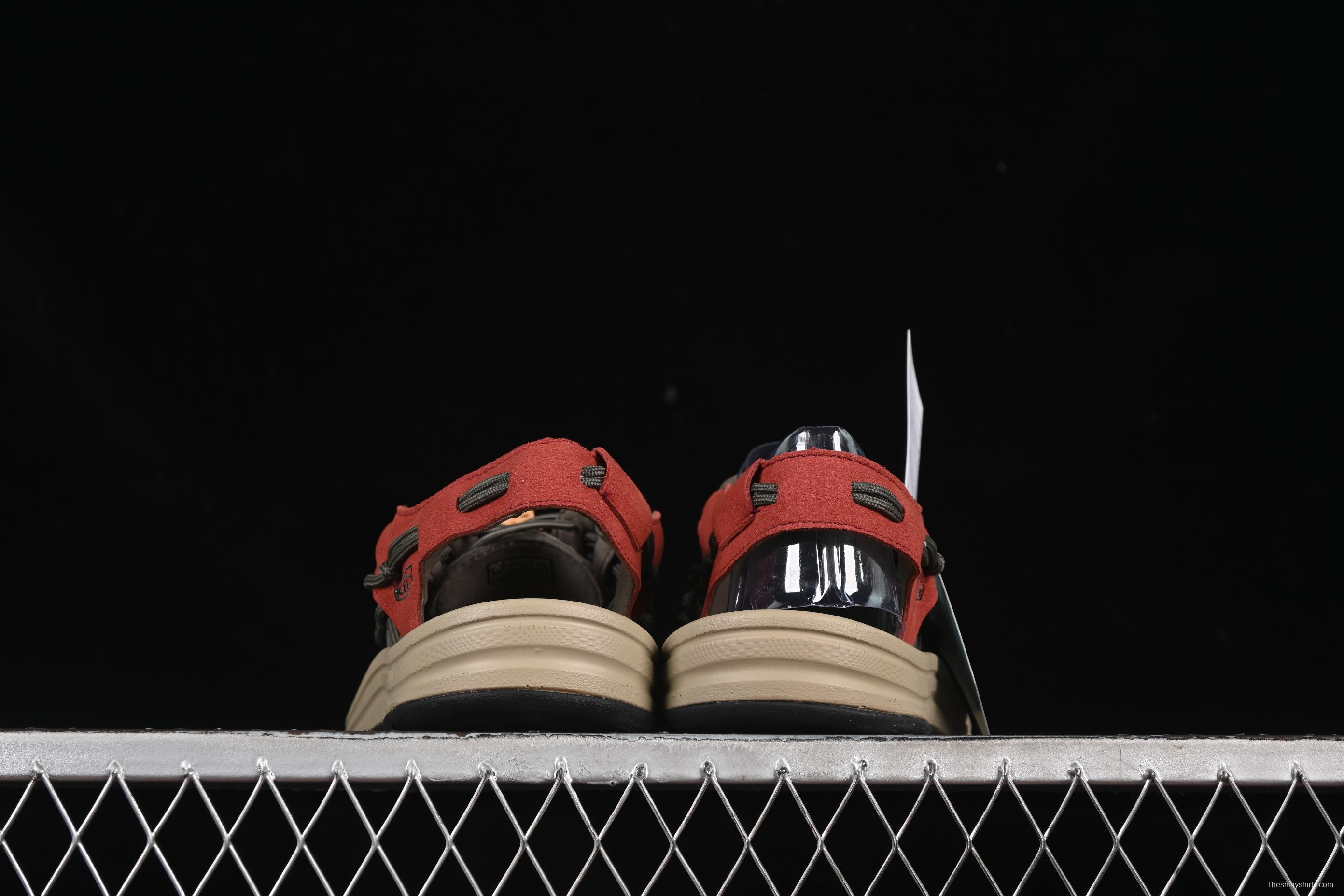 Keen Uneek Flat-M Woven Stretch Multi-Purpose Outdoor Sandals for Hiking and Water Activities - 1025171 BLACK PINE GREEN