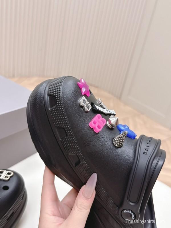 2025 Women Balenciaga Black EVA Clogs LY00330