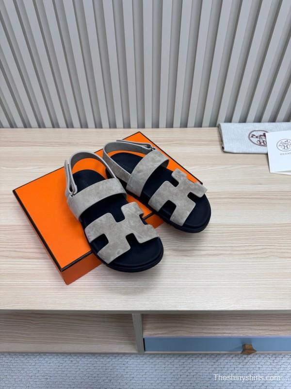 2025 Slippers Hermès Grey Suede Slippers