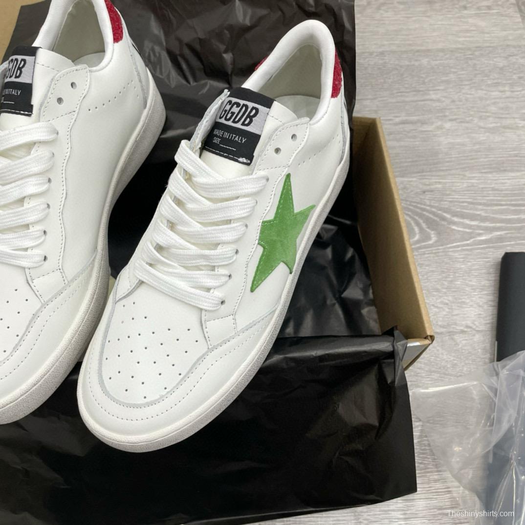 2024 Unisex GGDB White Green Leather Sneakers MJ00260