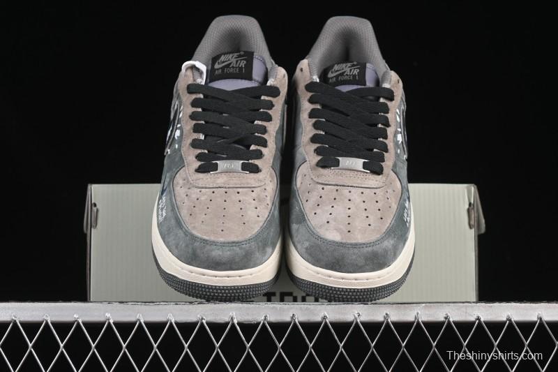 Nike Air Force 1'07 Low Grey Faced Prince Casual Sneakers - YD2452-808