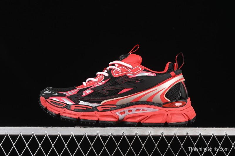 Off-White Be Right Low-Top Lifestyle Casual Shoes in Black Red