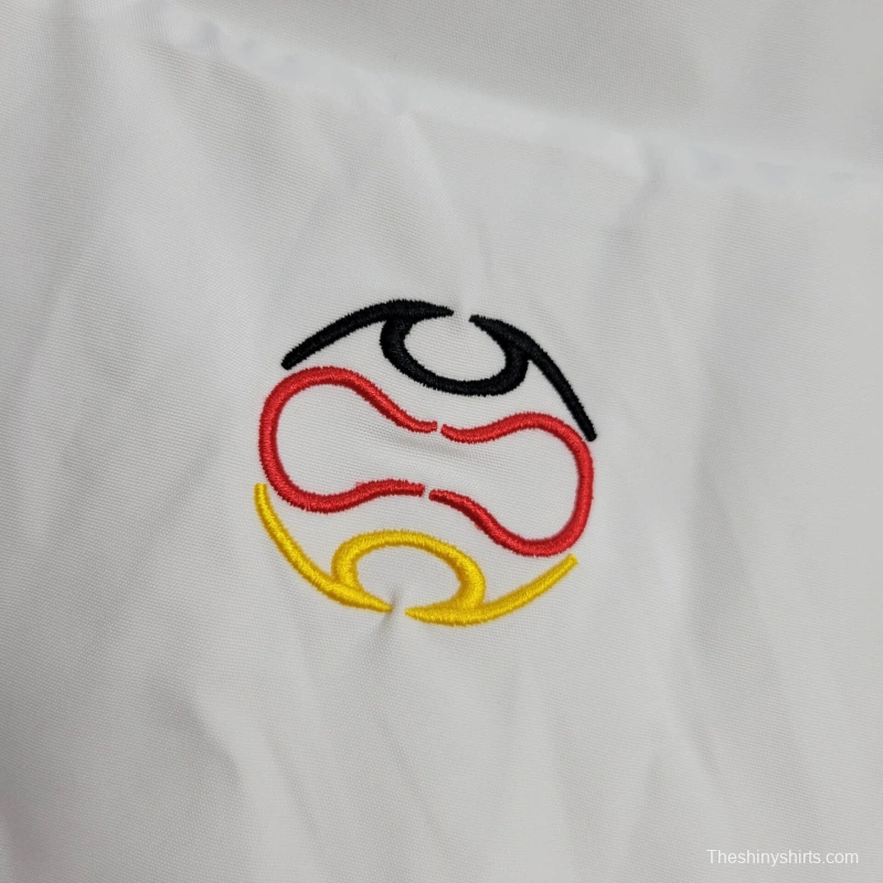 2025 Germany Jacket White/Red Windbreaker