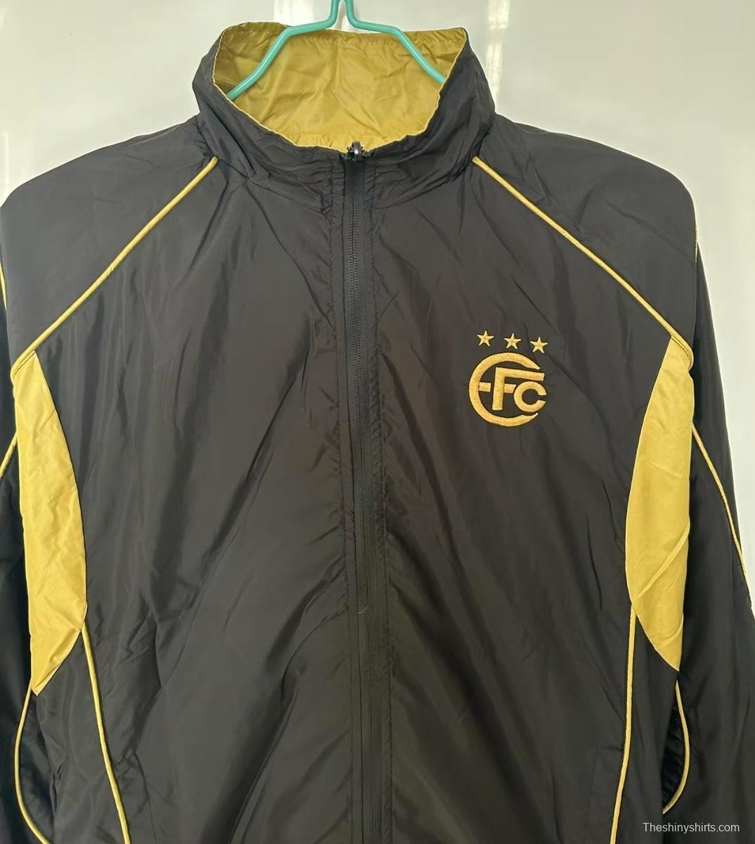 25/26 Equipo FC Reversible Golden/Black Reversible  Windbreaker