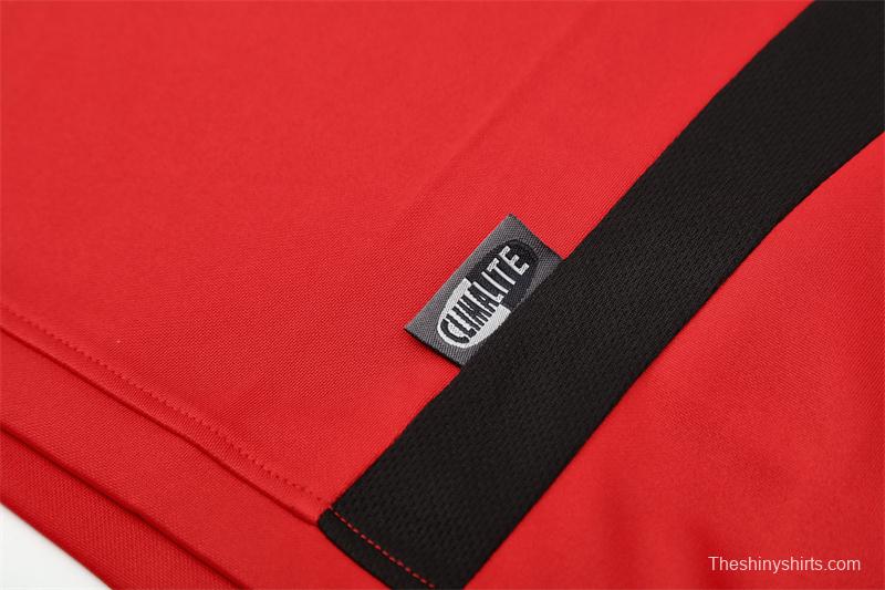 Retro 03/04 AC Milan Red Half Zipper Jacket+Long Pants