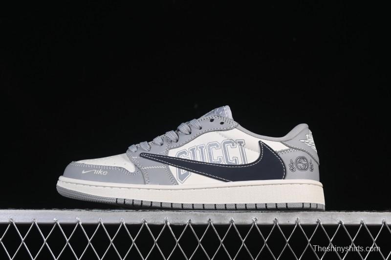 Nike Travis Scott x Fragment Design x Air Jordan 1 Low OG SP AJ1 Low-Top Casual Sneakers - LD2025-023