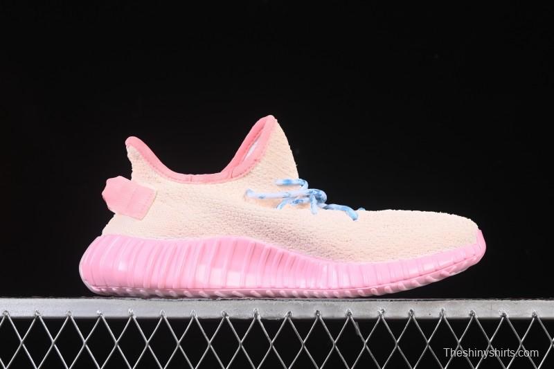Adidas Yeezy 350 Boost V2 Running Shoes with Pink Watermelon Design - CP9366