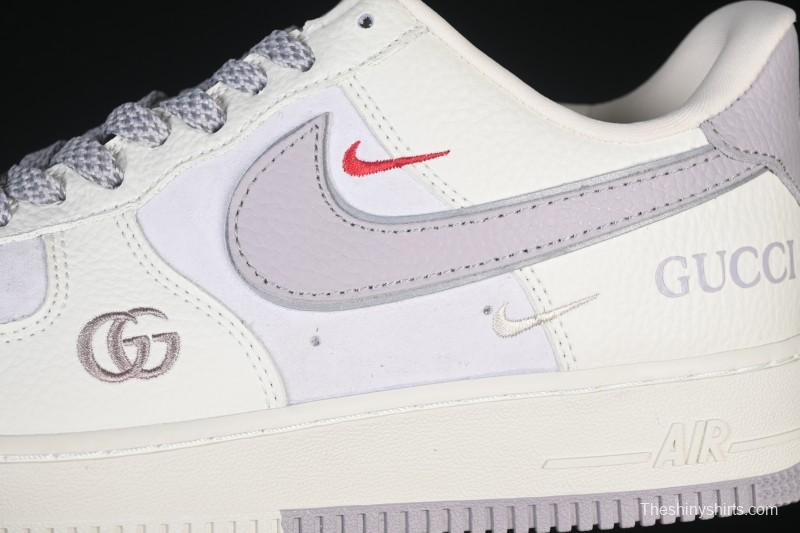 Nike Air Force 1'07 Low Gucci Collaboration White Light Brown Low-Top Casual Sneakers - YF9511-807