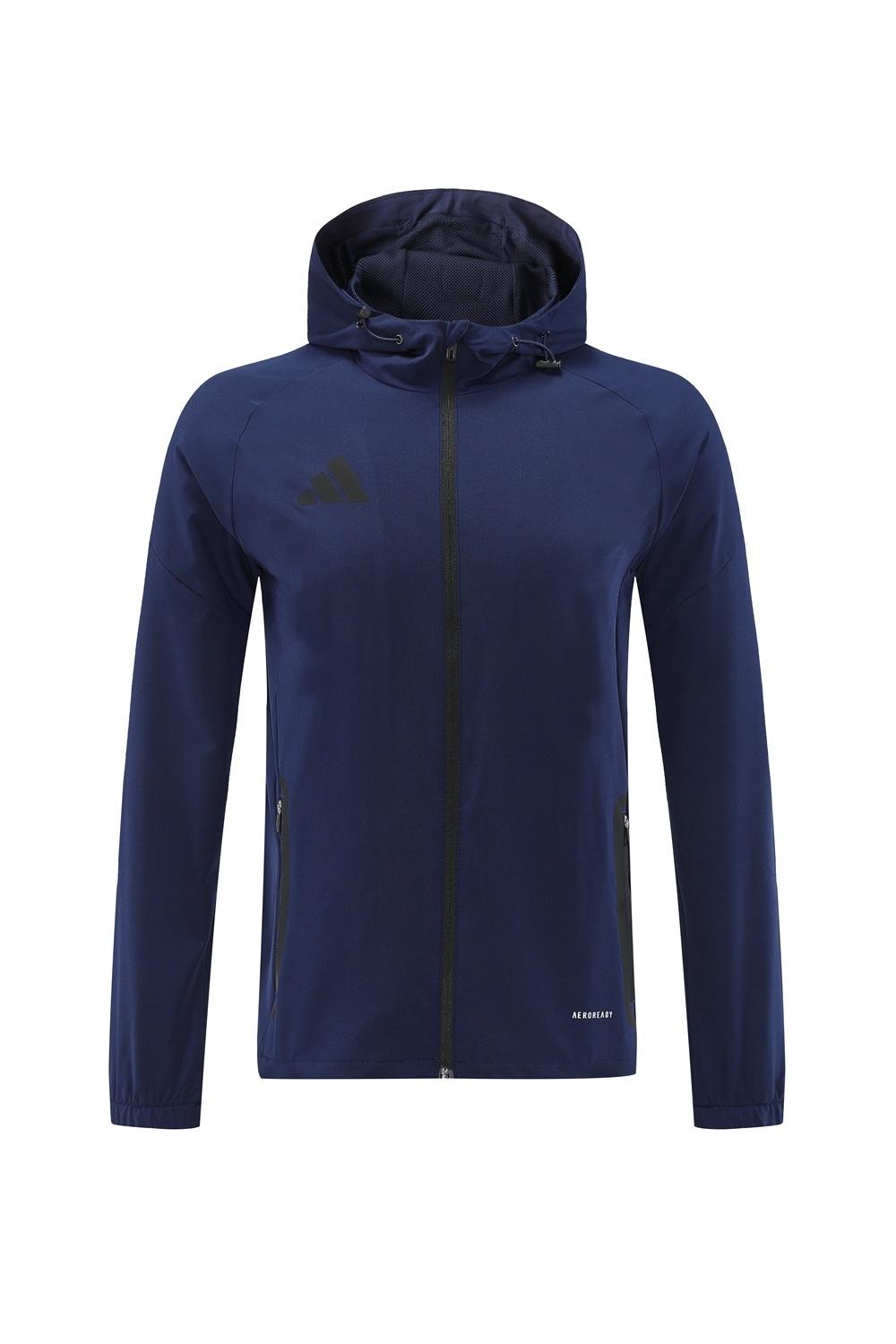 2025 Adidas Royal Blue Half Zipper Jacket+Long Pants S-2XL