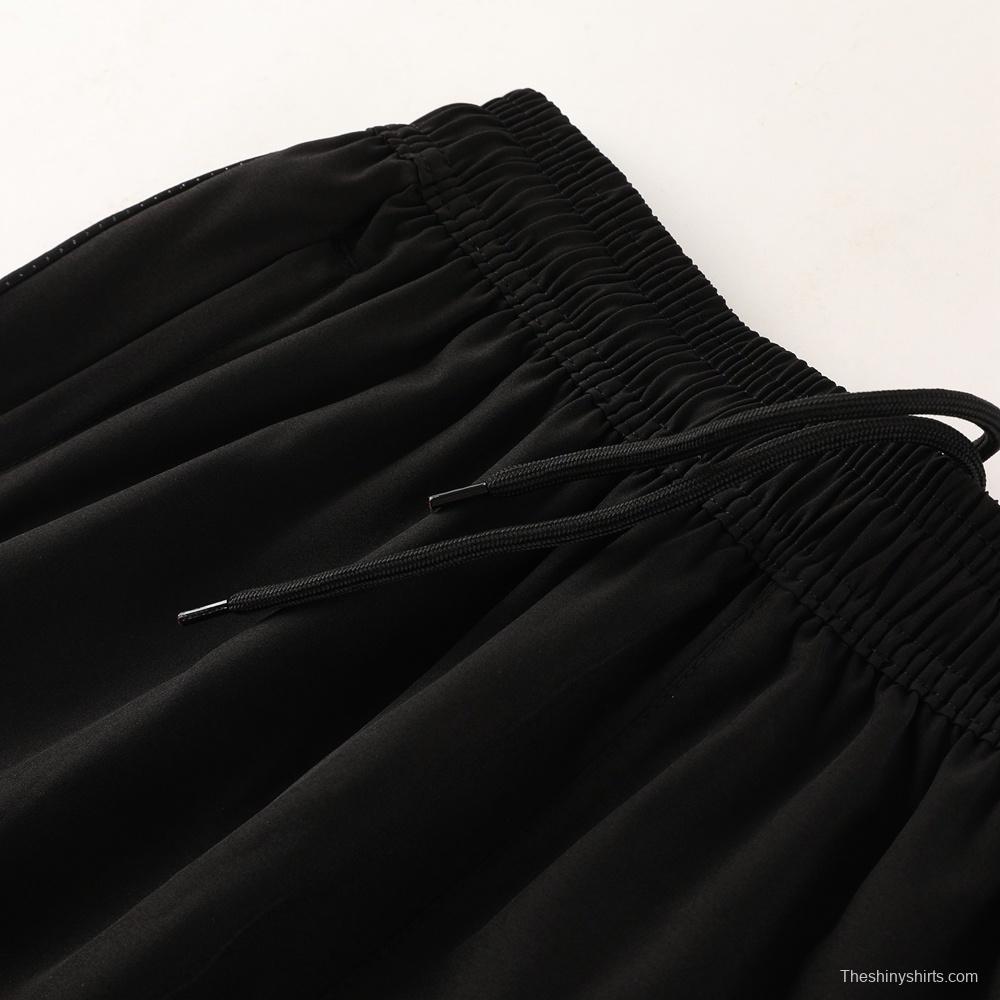 2025 Adidas Black White Half Zipper Jacket+Long Pants S-2XL