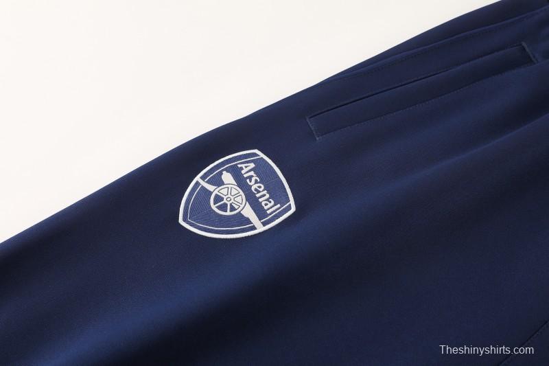 25/26 Arsenal  Navy Blue  Full zipper Jacket Tracksuit+ long pants