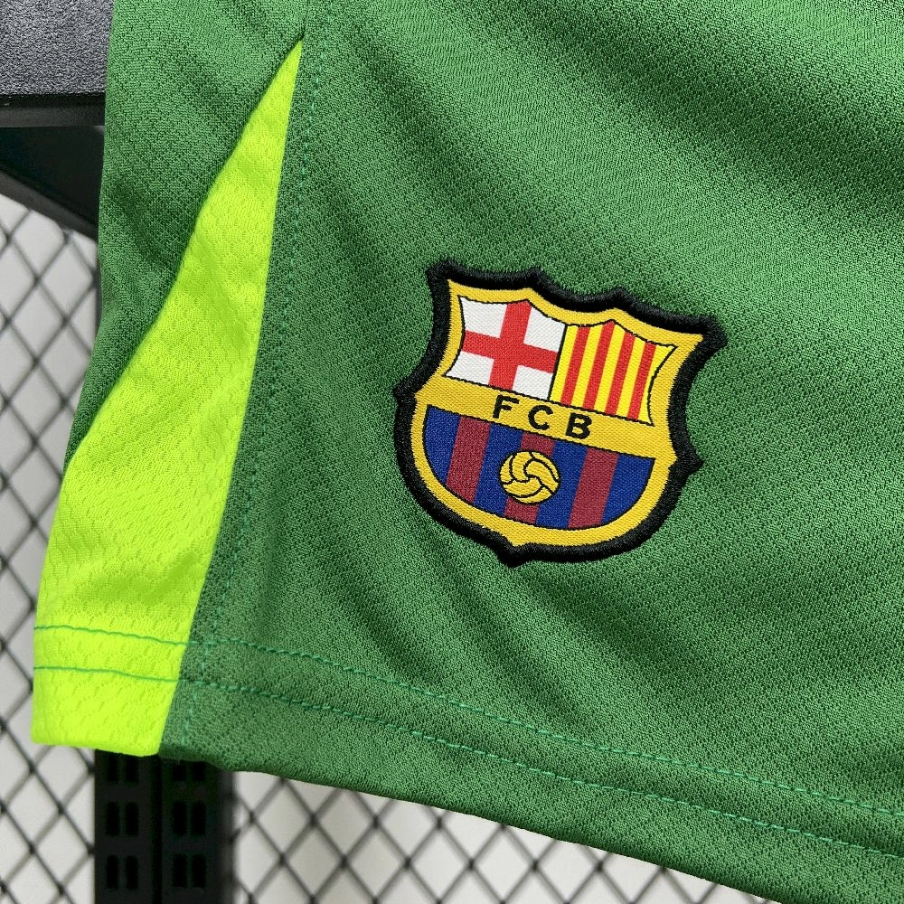 2025/26 Kids Barcelona Goalkeeper Green Kit