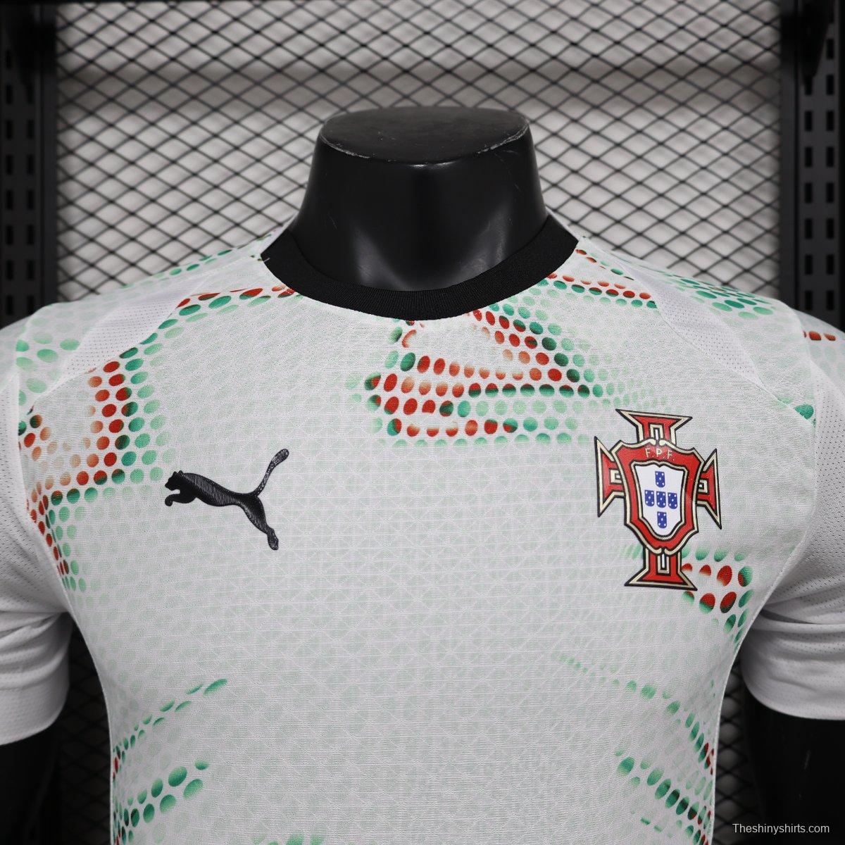 Player Version 2024 Portugal Away White Jersey
