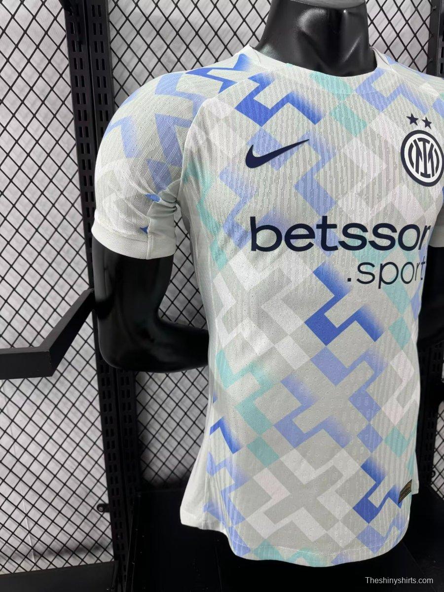 Player Version 25/26 Inter Milan Away White Jersey With Sponsor