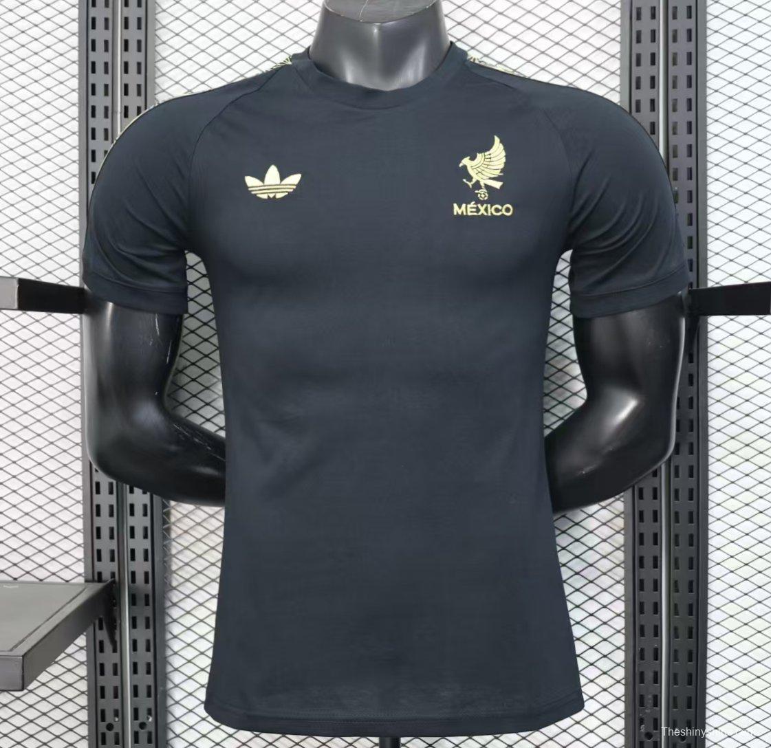 2025 Mexico Cotton Black Casual T-Shirt