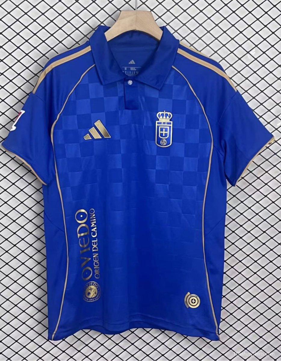 25/26 Real Oviedo Centenary Home Blue Jersey