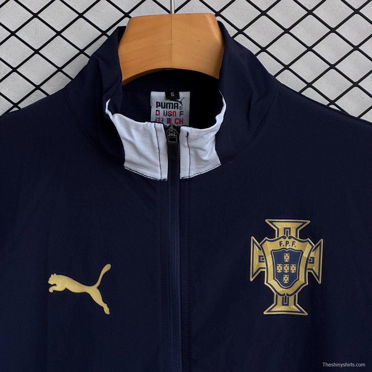 25/26 Portugal Navy Full Zipper Windbreaker + Long Pants